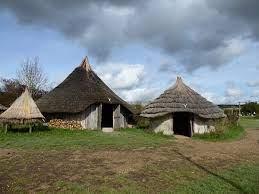 Some of the fascinating roundhouses we will visit at Butser Ancient Farm.